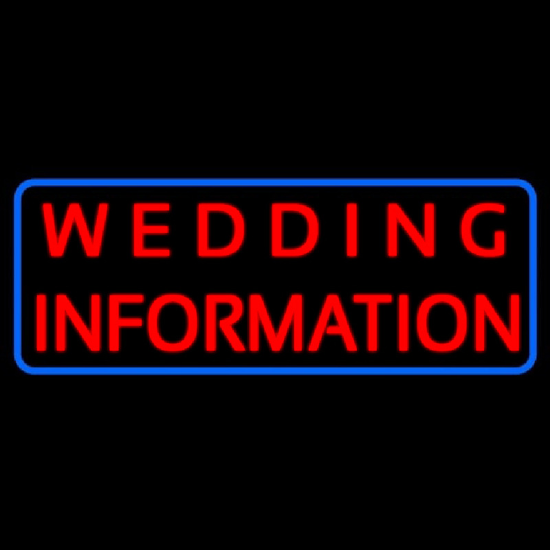 Wedding Information Leuchtreklame