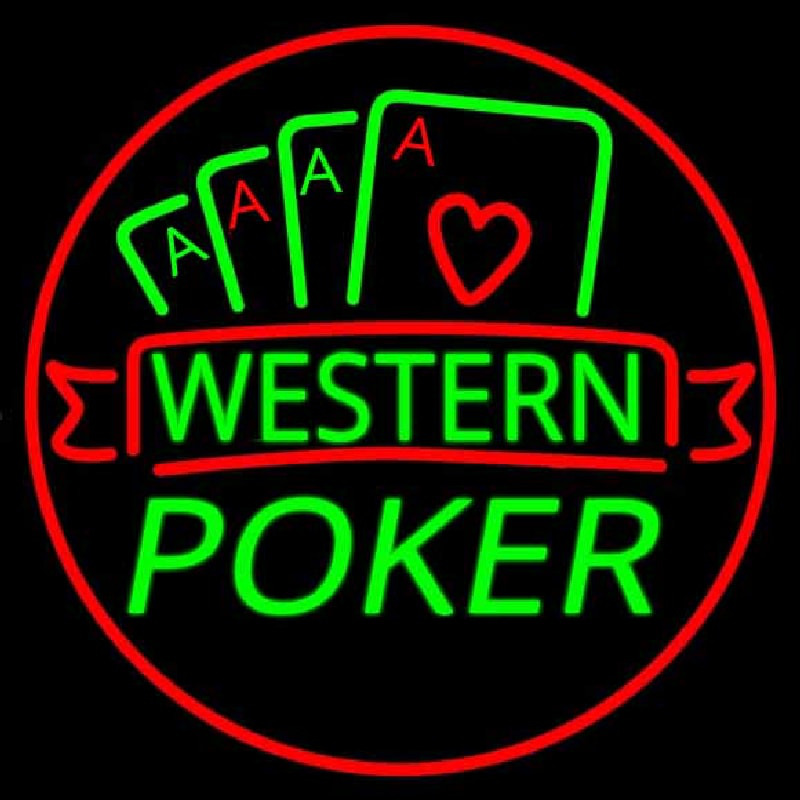 Western Poker 2 Leuchtreklame