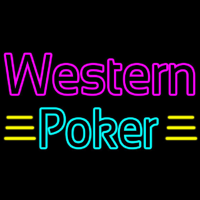 Western Poker 3 Leuchtreklame