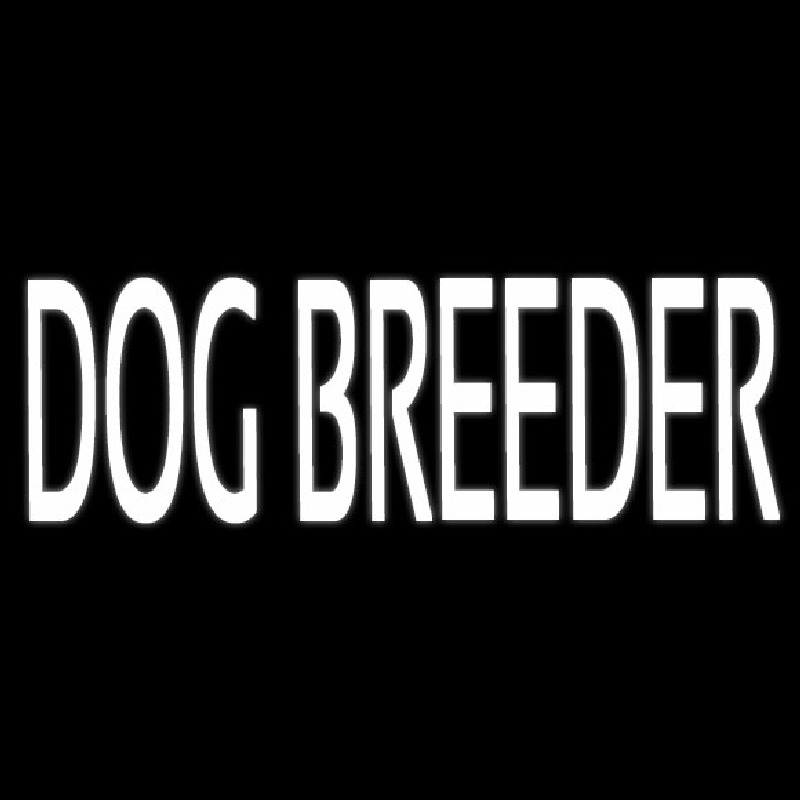 White Dog Breeder Leuchtreklame