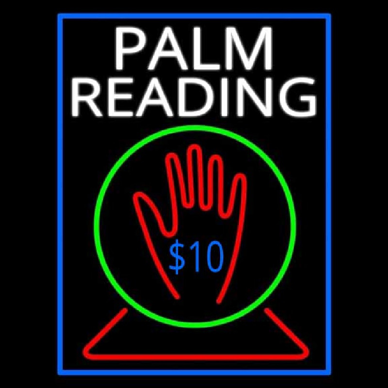 White Palm Readings With Logo Leuchtreklame