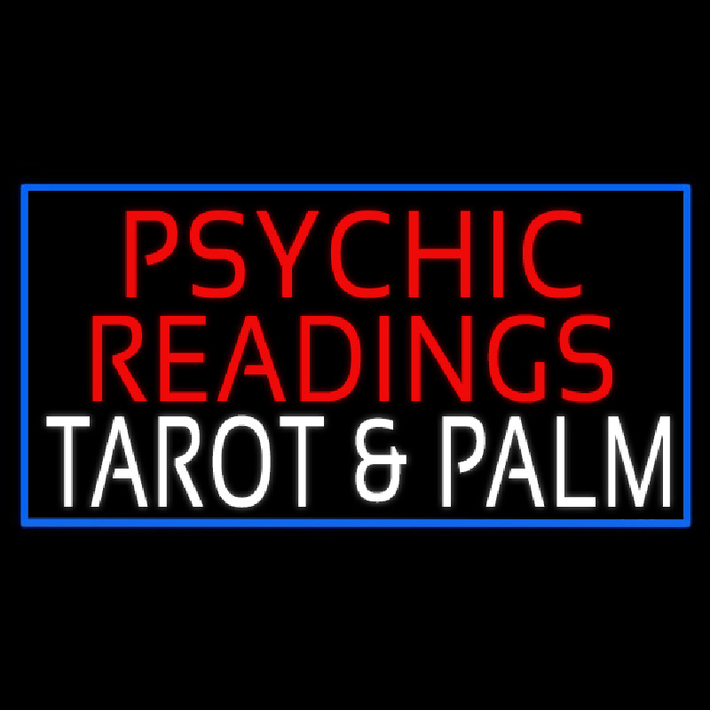 White Psychic Readings White Tarot And Palm Leuchtreklame