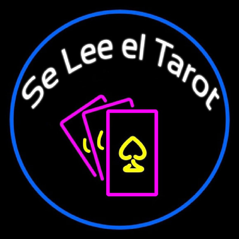 White Se Lee El Tarot And Cards Logo Leuchtreklame