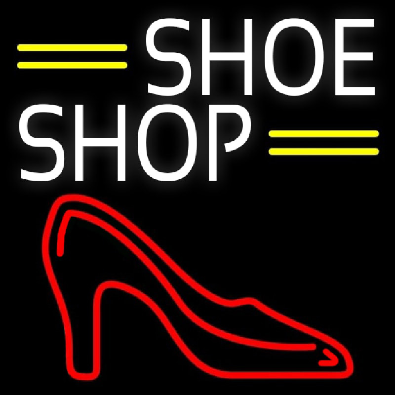 White Shoe Shop Leuchtreklame