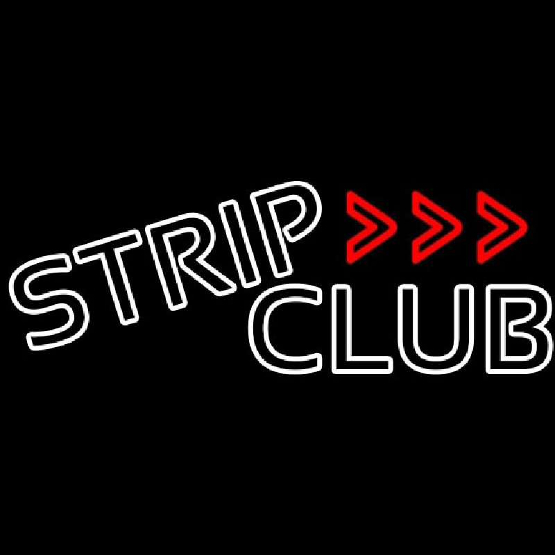 White Strip Club Leuchtreklame