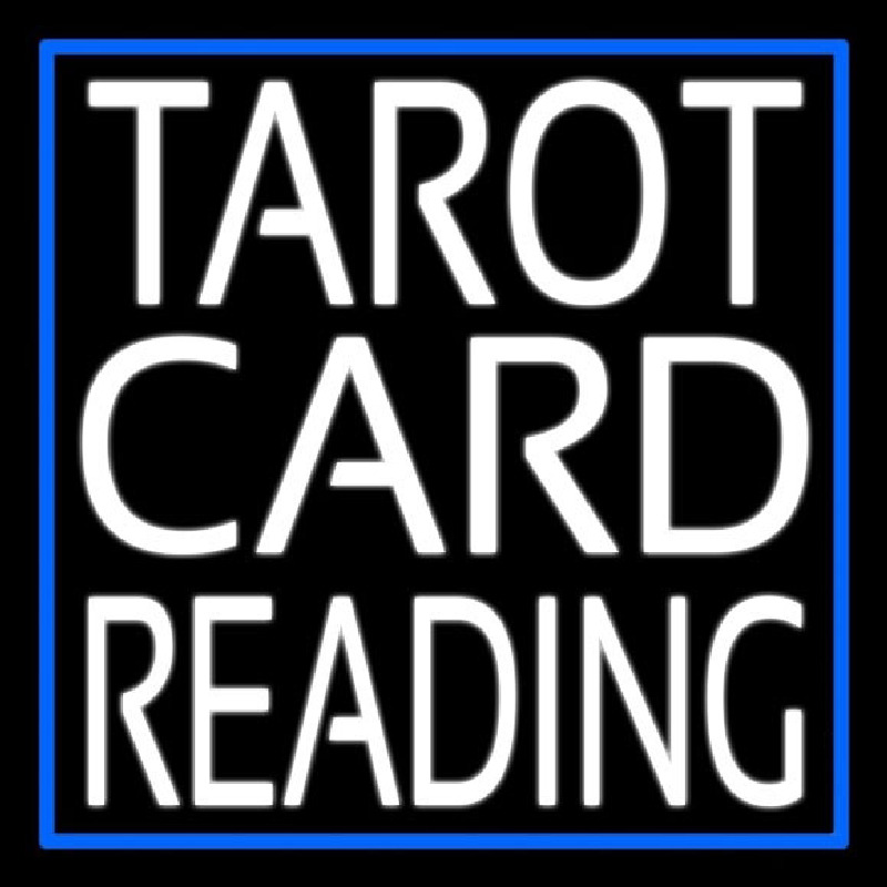 White Tarot Card Reading Leuchtreklame