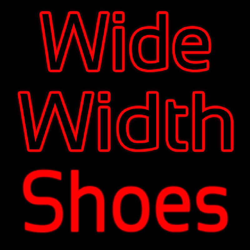 Wide Width Shoes Leuchtreklame