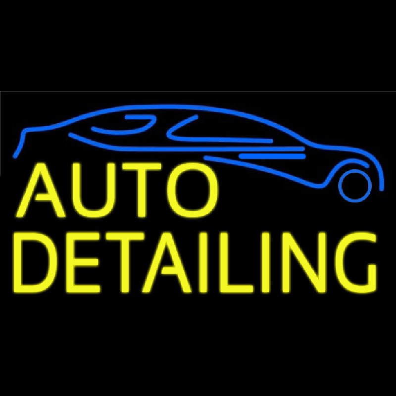 Yellow Auto Detailing 1 Leuchtreklame