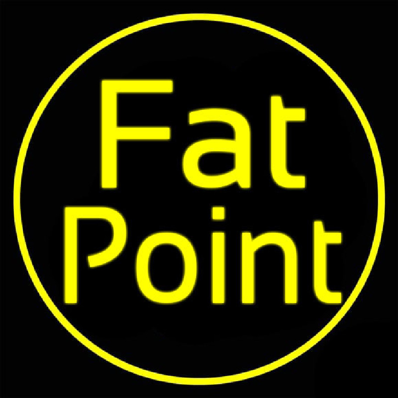 Yellow Fat Point Leuchtreklame