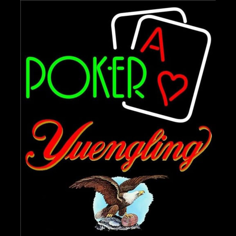 Yuengling Green Poker Beer Sign Leuchtreklame