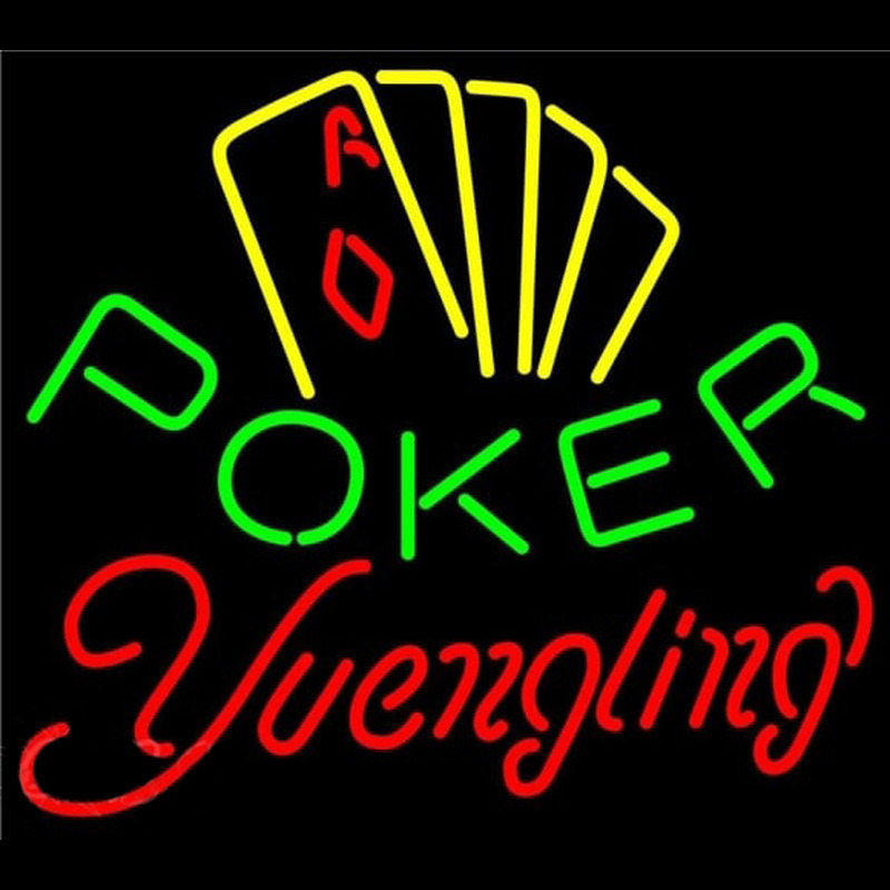 Yuengling Poker Yellow Beer Sign Leuchtreklame