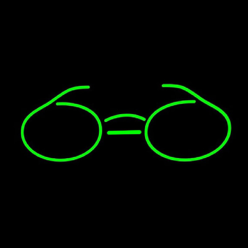 Green Glasses Logo Leuchtreklame