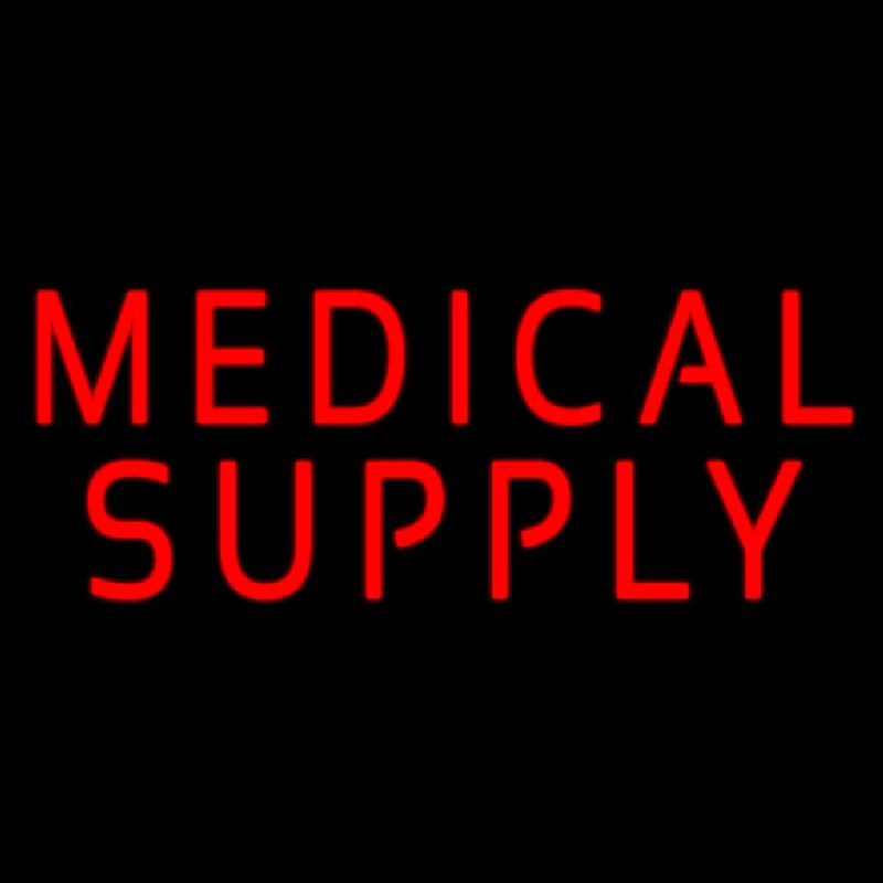 Red Medical Supply Leuchtreklame