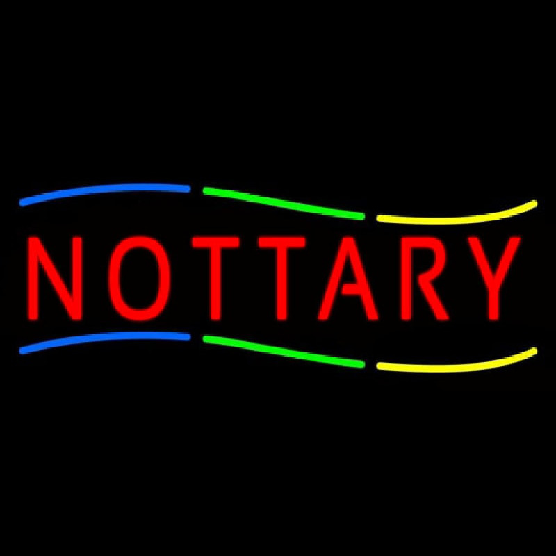 Multi Colored Notary Leuchtreklame