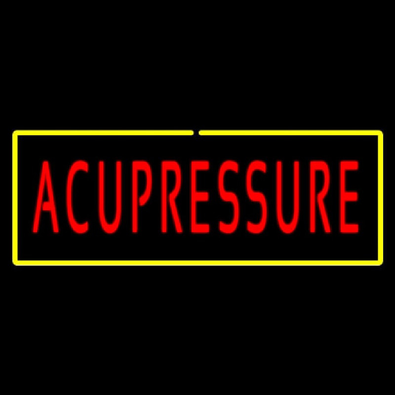 Red Acupressure With Yellow Border Leuchtreklame