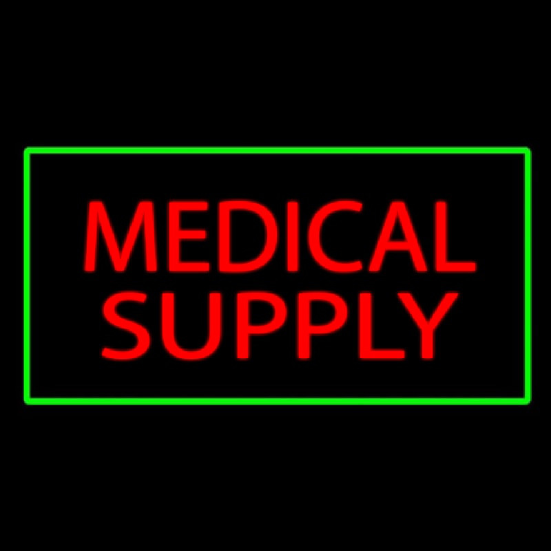 Red Medical Supply Green Border Leuchtreklame