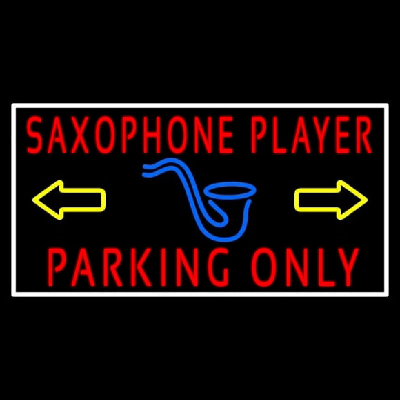 Sa ophone Player Parking Only White Border Leuchtreklame