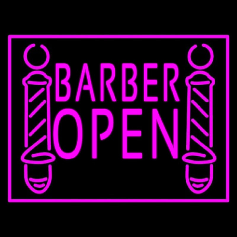 Pink Barber Open Leuchtreklame