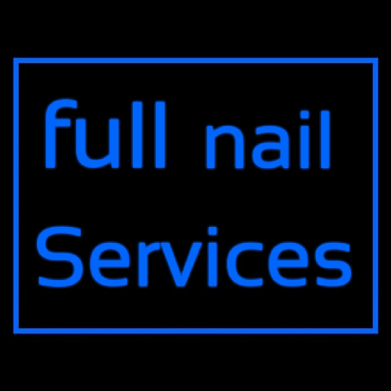 Blue Full Nail Services Leuchtreklame