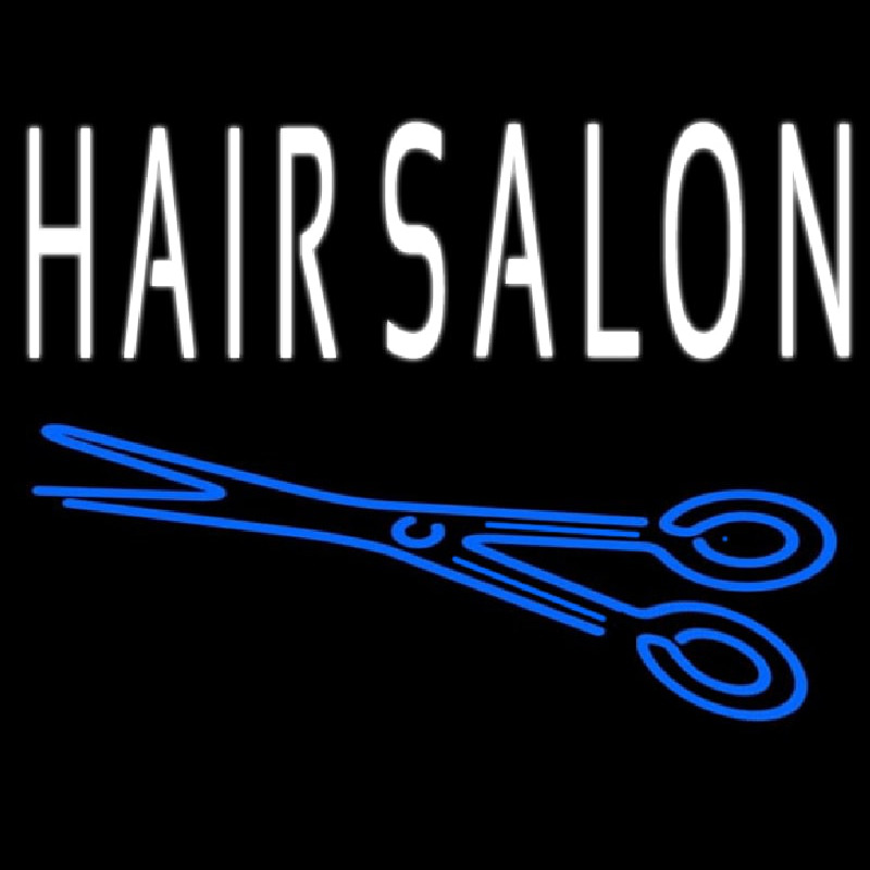 Hair Salon With Scissor Leuchtreklame