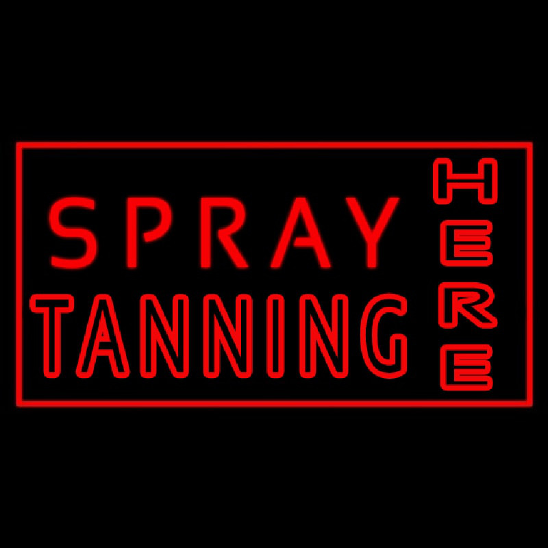 Red Spray Tanning Here Leuchtreklame