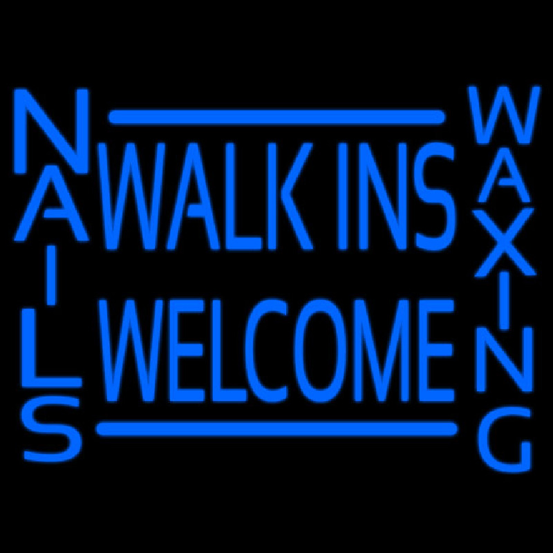 Walk Ins Welcome Nails Hair Leuchtreklame