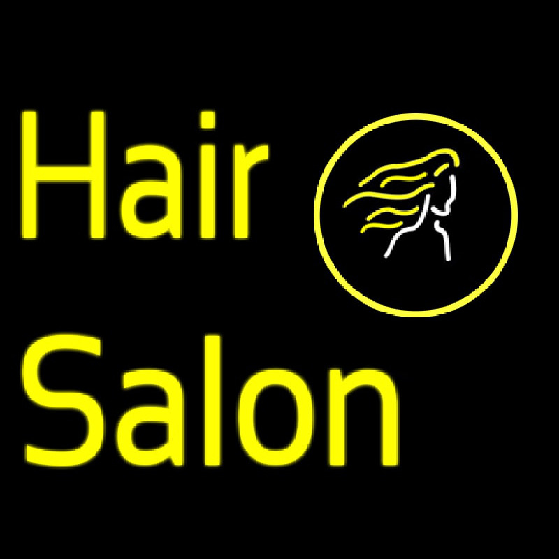 Yellow Hair Salon Leuchtreklame