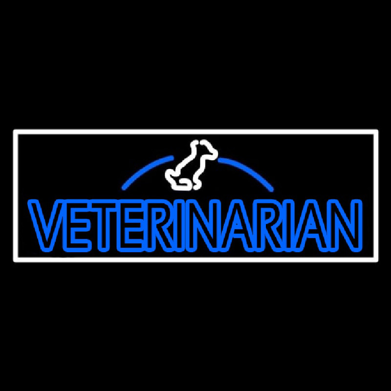 Double Stroke Veterinarian Leuchtreklame