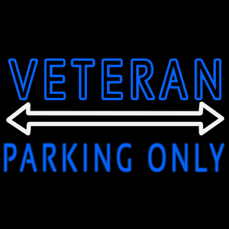 Veteran Parking Only Leuchtreklame