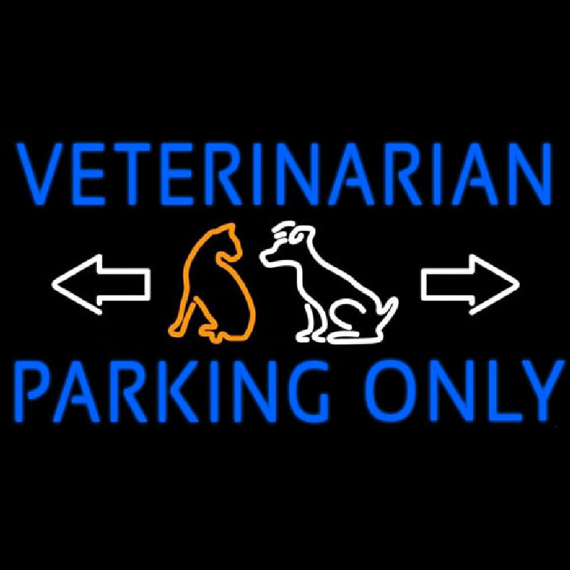 Veterinarian Parking Only Leuchtreklame