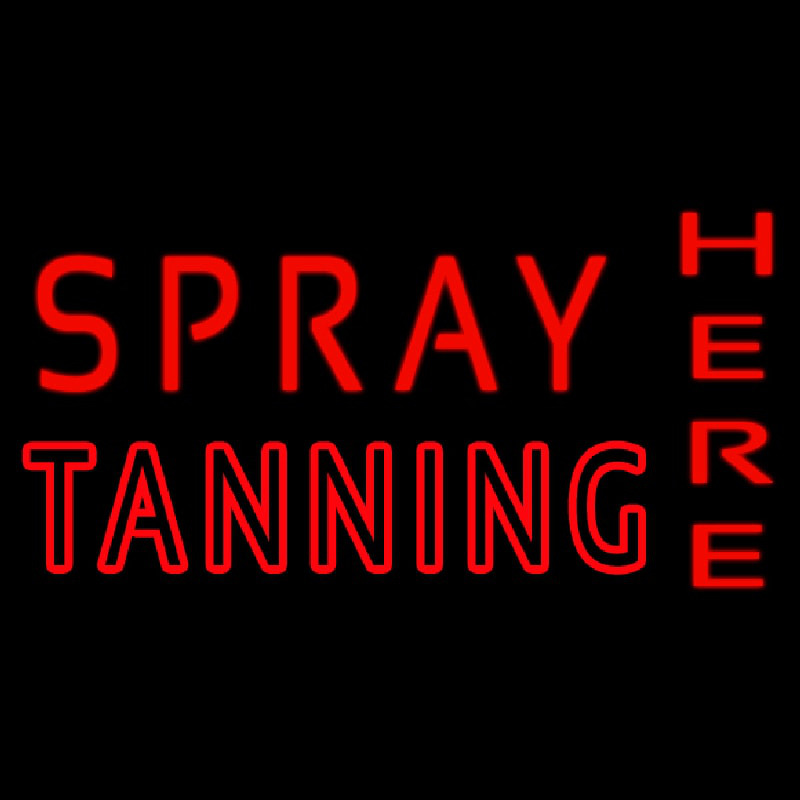 Red Spray Tanning Here Leuchtreklame