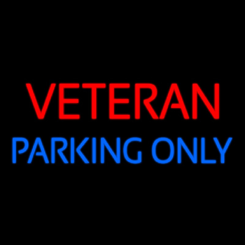 Veteran Parking Only Leuchtreklame