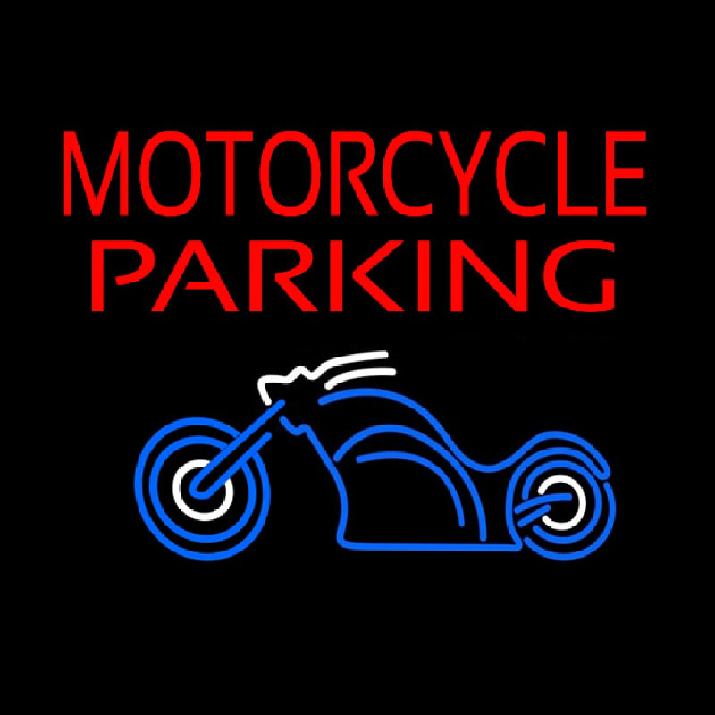 Motorcycle Parking Leuchtreklame