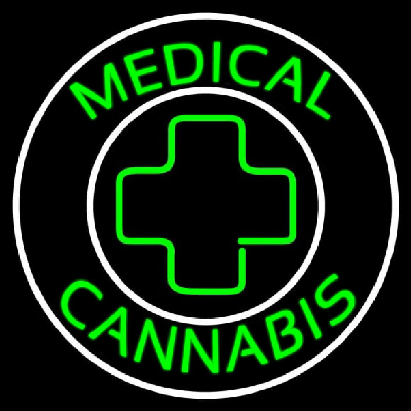 Medical Cannabis With Logo Leuchtreklame