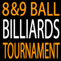 8 And 9 Ball Billiards Tournaments 1 Leuchtreklame