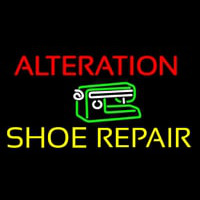 Alteration Shoe Repair Block Leuchtreklame