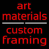 Art Materials Custom Framing Leuchtreklame