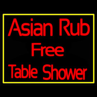 Asian Rub Free Table Shower Leuchtreklame