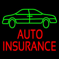 Auto Insurance With Car Leuchtreklame