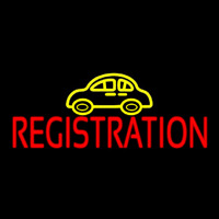 Auto Registration Car Logo Leuchtreklame