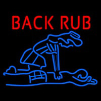 Back Rub With Logo Leuchtreklame