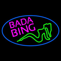 Bada Bing Girl With Blue Border Leuchtreklame