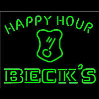 Beck Key Logo Happy Hour Beer Leuchtreklame