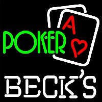 Becks Green Poker 16 16 Beer Sign Leuchtreklame