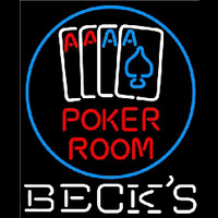 Becks Poker Room Beer Sign Leuchtreklame