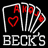 Becks Poker Series Beer Sign Leuchtreklame