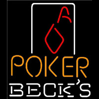 Becks Poker Squver Ace Beer Sign Leuchtreklame