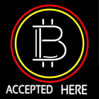 Bitcoin Accepted Here Leuchtreklame