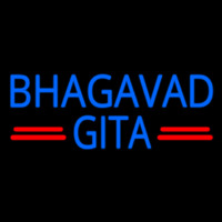 Blue Bhagavad Gita Leuchtreklame