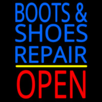 Blue Boots And Shoes Repair Open Leuchtreklame